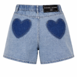 FL Heart Denim Shorts