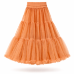 FL Salmon Peach Midi Tutu Skirt
