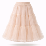 Fair Nude Midi Tutu Skirt