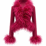 SL Ruby Feather Sheer Cardigan