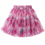 Pink Watercolor Tutu Mini Skirt