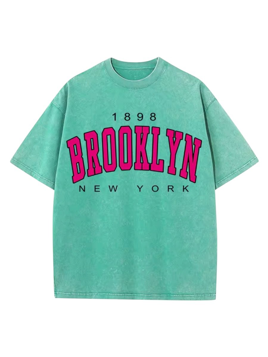 IMG_0908-Photoroom FL Vintage Brooklyn Washed T-shirt Turquoise - Image 1