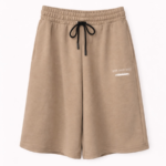FL Double Waist Cotton Bermuda – Beige