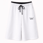 FL Double Waist Cotton Bermuda White