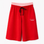 FL Double Waist Cotton Bermuda – Red