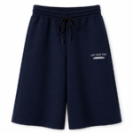 FL Double Waist Cotton Bermuda Navy Blue