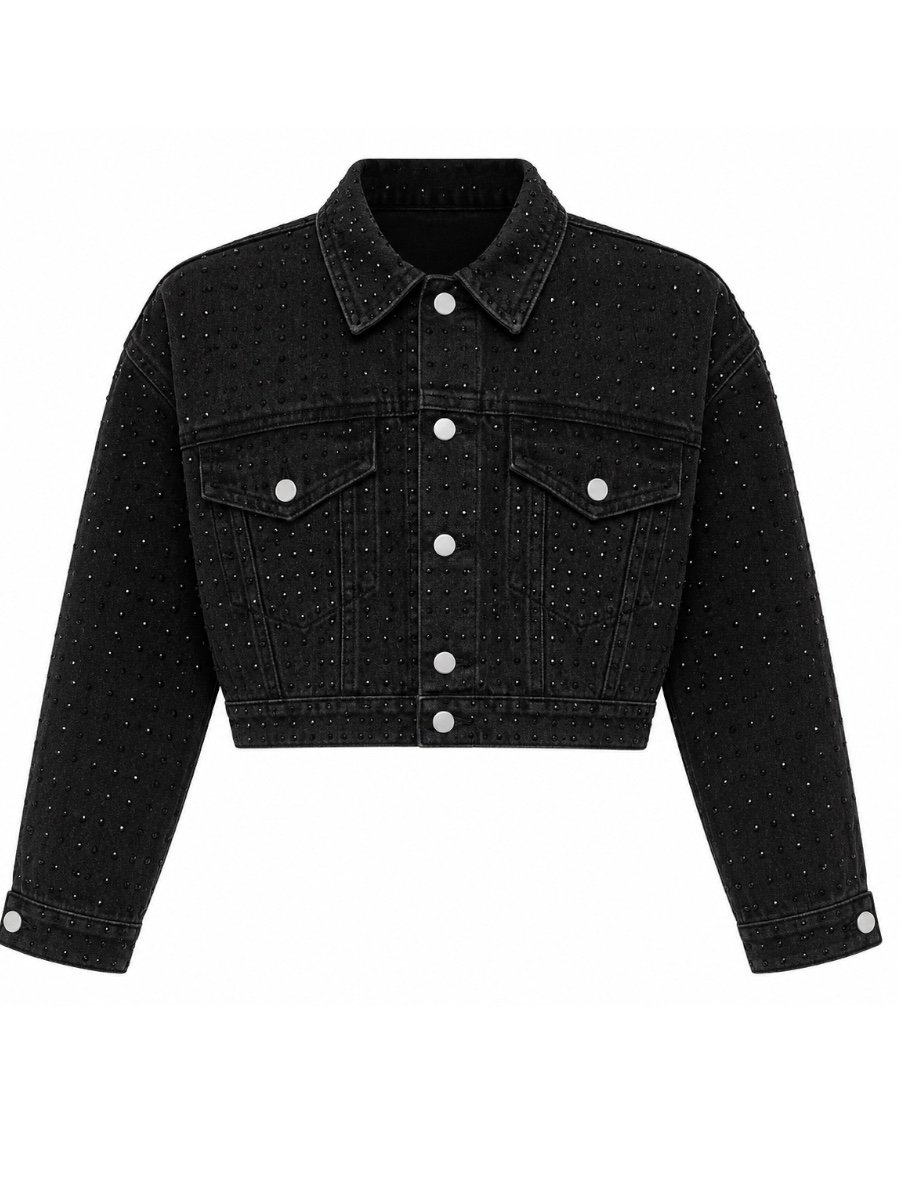 Photoroom_20260507_161021 Cropped Crystal Denim Jacket (Copy) - Image 1