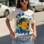 Disney Bubble Oversized T-Shirt  Cream