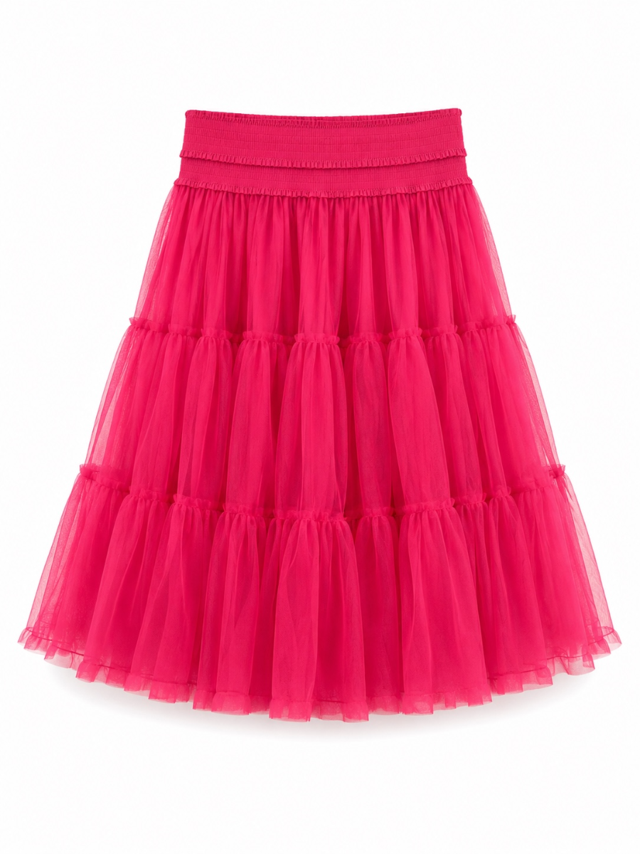 Photoroom_20260616_175722 Carrie Dream Mindi Tulle Skirt – Fuchsia Pink - Image 1