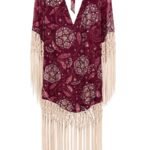 Silk Embellished Fringe Dress