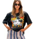 Mickey Retro Pop Oversized T-Shirt – Black