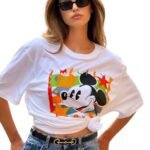 Mickey Retro Pop Oversized T-Shirt – White