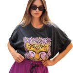 Jaguar Pop Rock-Washed Oversized T-Shirt – Anthracite