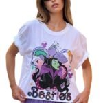Disney Villains Besties Double Print Oversized T-Shirt – White