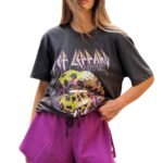 Lip Bites Dark Grey Oversized T-Shirt