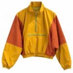 80s Color Block Windbreaker – Mustard