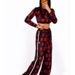 Little Devils Velvet Crop Set