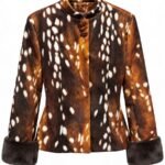 Deer Print Faux Fur Jacket  Bambi Edition