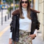Chocolate Faux Leather & Fur Bomber Jacket